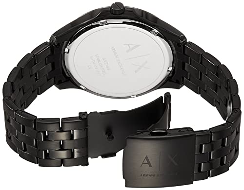 AX ARMANI EXCHANGE Men's Slim Stainless Steel Watch, Color: Black (Model: AX2144)