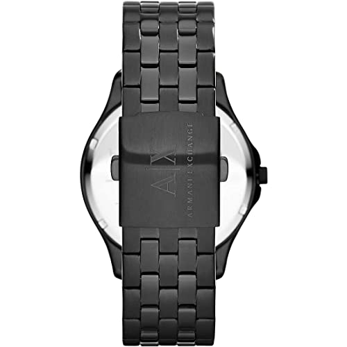 AX ARMANI EXCHANGE Men's Slim Stainless Steel Watch, Color: Black (Model: AX2144)