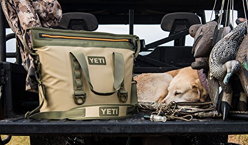 YETI Hopper Two 30 Portable Cooler, Field Tan / Blaze Orange