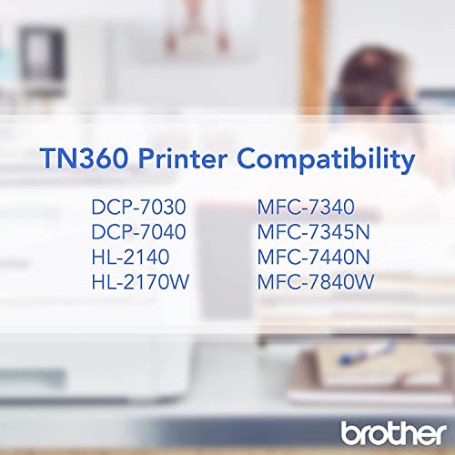 Brother TN360 - High Yield - black - original - toner cartridge - for DCP 7030, 7040, HL-2140, 2170W, MFC 7340, 7345N, 7440N, 7840W