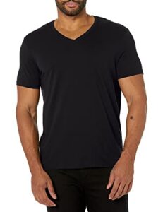 a|x armani exchange men’s basic pima v neck tee, black, medium