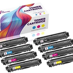 AZ Compatible Toner Cartridge Replacement for Brother TN221 TN225 use in HL-3140, HL-3140CW, HL-3170, HL-3170CDW, MFC-9130,MFC9130CW,MFC9330,MFC9330CDW,MFC9340(Black, Magenta, Yellow, Cyan, 8-Pack)