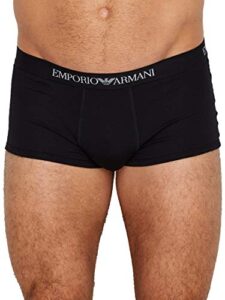 emporio armani men’s 3-pack cotton trunks, black, medium