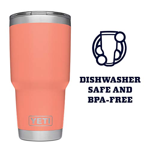 YETI Rambler 30 oz Stainless Steel Vacuum Insulated Tumbler w/MagSlider Lid, Coral