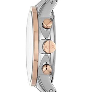 AX ARMANI EXCHANGE Women's Stainless Steel Watch, Color: Two-Tone Rose/Silver (Model: AX4331)