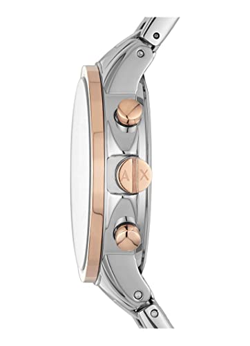 AX ARMANI EXCHANGE Women's Stainless Steel Watch, Color: Two-Tone Rose/Silver (Model: AX4331)