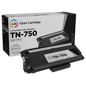 ld products compatible toner cartridge replacement for brother tn750 high yield (black)