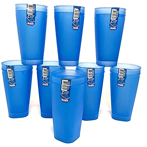 New 809353 Sterilite Tumblers 2Pc 32Oz Blue (8-Pack) Cheap Wholesale Discount Bulk Plasticware