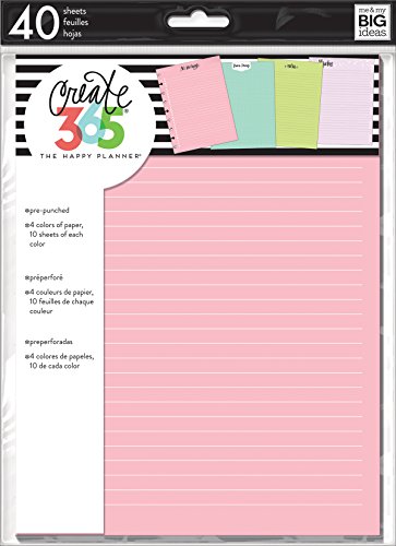 Me & My Big Ideas Happy Planner Fill Paper, Multicolor