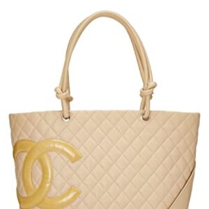 CHANEL, Pre-Loved Beige Quilted Calfskin Cambon Ligne Tote Large, Beige