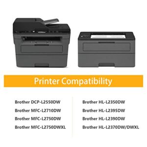 1-Pack Black TN-760 Toner Cartridge Repalcement for Brother DCP-L2550DW MFC-L2710DW L2750DW L2750DWXL HL-L2350DW L2370DW/DWXL L2390DW L2395DW Printer