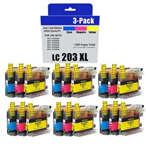 colorink ink cartridge replacement lc203 lc203xl lc201 lc201xl compatible with brother mfc-j460dw j480dw j485dw j680dw j880dw j885dw mfc-j4320dw j4420dw j4620dw(6 cyan, 6 magenta, 6 yellow, 18 pack)
