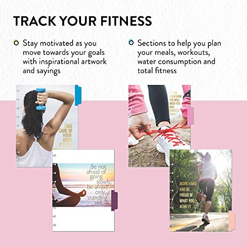 me & my BIG ideas 4 Month Fitness Extension - The Happy Planner Scrapbooking Supplies - Pre-Punched Pages - Food & Exercise Logs - Inspirational Dividers & Stickers To Stay on Track - Classic Size