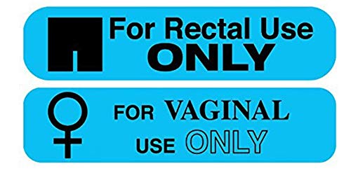 Witty Yetis FOR RECTAL & VAGINAL USE ONLY Prank Stickers 100 Pack. Label Your Friends Junk So They Use It Properly. Hilarious Gag Gift & Practical Joke. Fun Novelty Stocking Stuffer Decal for Adults