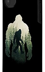 iPhone 11 Sasquatch Yeti Figure Nature Double Exposure Bigfoot Case