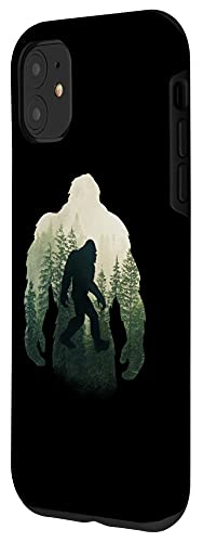 iPhone 11 Sasquatch Yeti Figure Nature Double Exposure Bigfoot Case