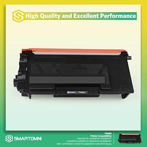 S SMARTOMNI Compatible TN880 TN-880 Toner Cartridge Replacement for Brother 880 TN880 for Brother HL-L6200DW HL-L6250DW HL-L6300DW HL-L6400DWT MFC-L6700DW MFC-L6800DW MFC-L6900DW Printer 2 Pack