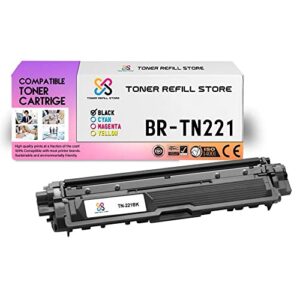 toner refill store™ new compatible with brother tn221bk (black) replacement toner cartridges for brother hl-3140cw hl-3170cdw mfc-9130cw mfc-9330cdw mfc-9340cdw by northland wholesale