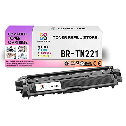 Toner Refill Store™ NEW Compatible with Brother TN221BK (Black) Replacement Toner cartridges for Brother HL-3140CW HL-3170CDW MFC-9130CW MFC-9330CDW MFC-9340CDW by Northland Wholesale