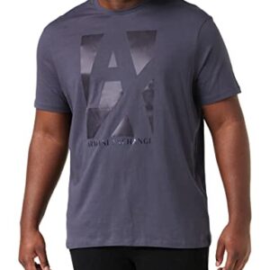 A|X ARMANI EXCHANGE Men's Silky Large Logo T-Shirt, Ebony, L