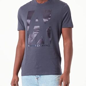 A|X ARMANI EXCHANGE Men's Silky Large Logo T-Shirt, Ebony, L