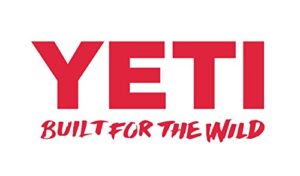 yeti built for the wild window decal red