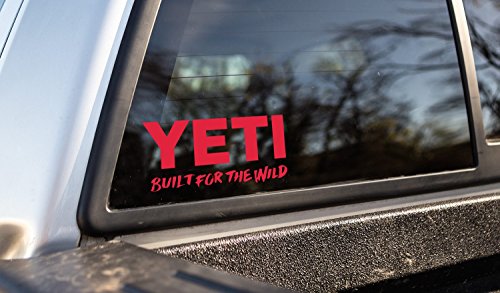 YETI Built for The Wild Window Decal Red