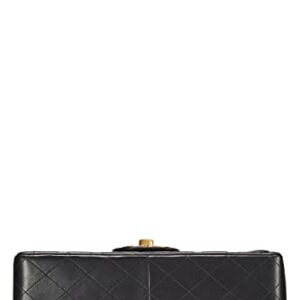 CHANEL, Pre-Loved Black Quilted Lambskin Half Flap Jumbo, Black