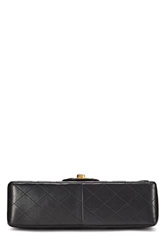 CHANEL, Pre-Loved Black Quilted Lambskin Half Flap Jumbo, Black