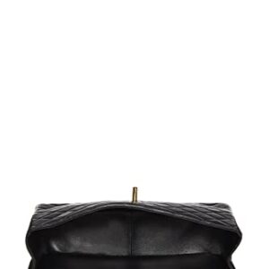 CHANEL, Pre-Loved Black Quilted Lambskin Half Flap Jumbo, Black