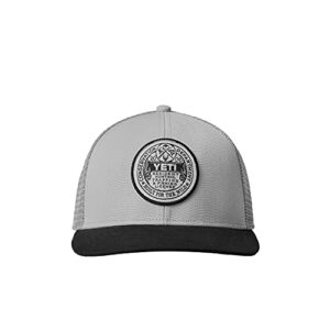 yeti trapping license trucker hat, gray/black