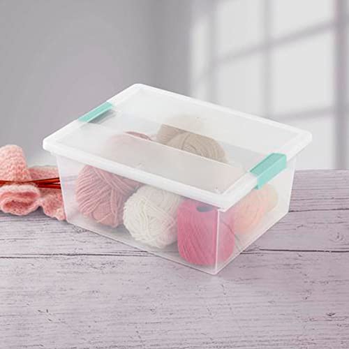 Sterilite Deep Clear Plastic Stackable Storage Container Bin Box Tote with Clear Latching Lid Organizing Solution for Home & Classroom, 8 Pack