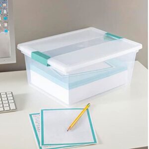 Sterilite Deep Clear Plastic Stackable Storage Container Bin Box Tote with Clear Latching Lid Organizing Solution for Home & Classroom, 8 Pack