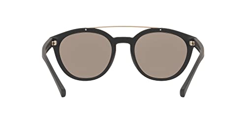 A|X ARMANI EXCHANGE AX4118S Round Sunglasses, Light Brown Mirrored Dark Gold, 54 mm