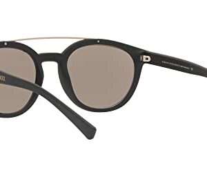 A|X ARMANI EXCHANGE AX4118S Round Sunglasses, Light Brown Mirrored Dark Gold, 54 mm