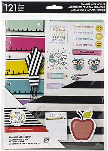 Me & My Big Ideas Happy Planner Medium Accessories 121/Pkg-Teacher, Multi