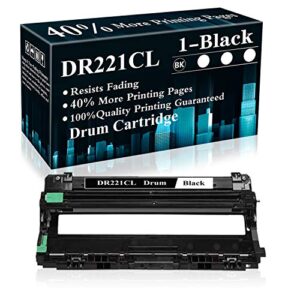 1 black dr221cl drum unit replacement for brother hl-3140cw 3150cdn 3170cdw 3180cdw 9130cw 9140cdn 9330cdw 9340cdw 9015cdw 9020cdn printer,sold by topink