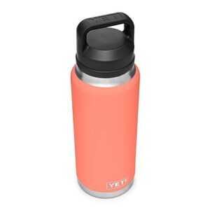 YETI Rambler 36 oz Bottle, Vacuum Insulated, Stainless Steel with Chug Cap, Coral