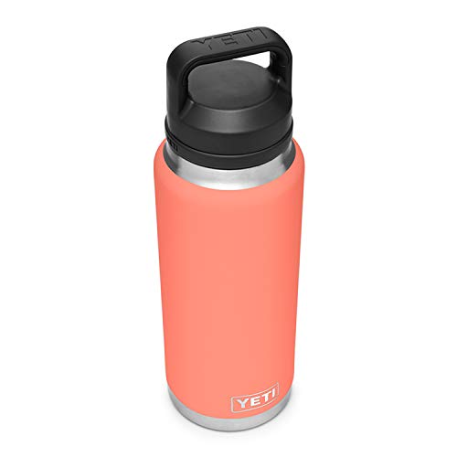 YETI Rambler 36 oz Bottle, Vacuum Insulated, Stainless Steel with Chug Cap, Coral