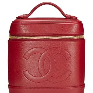 CHANEL, Pre-Loved Red Caviar Timeless Vanity, Red