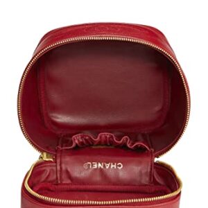 CHANEL, Pre-Loved Red Caviar Timeless Vanity, Red