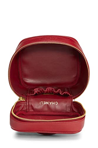 CHANEL, Pre-Loved Red Caviar Timeless Vanity, Red