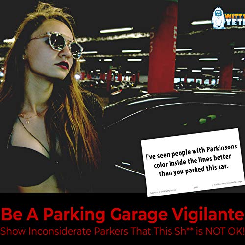 Witty Yeti Hilarious Bad Parking Cards Total Annihilation Edition 50 Pk 5 x 10 Sayings Perfect for Shaming Drivers. Funny Road Rage Revenge, Gag Gift, Prank Insult Set and White Elephant Novelty