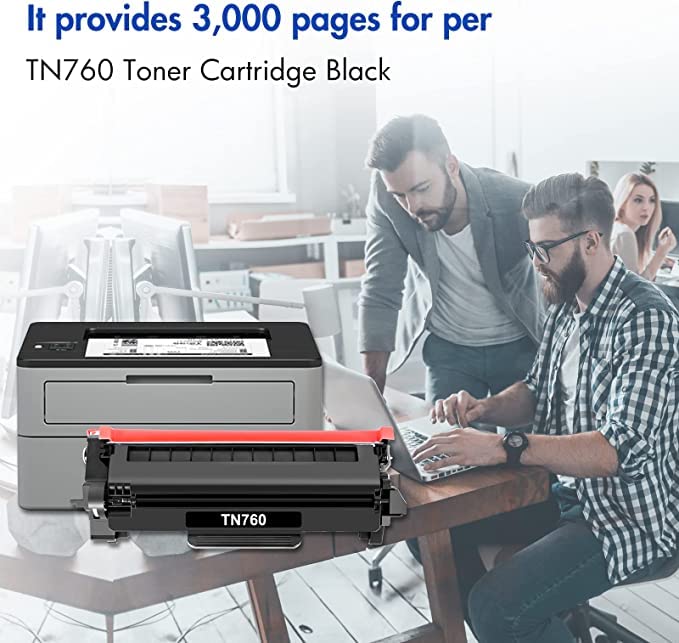 TN760 TN730 Toner for Brother Printer Compatible Replacement for Brother TN760 TN-760 TN 760 TN-730 TN 730 Work for DCP-L2550DW MFC-L2710DW MFC-L2750DW HL-L2350DW HL-L2395DW Cartridge