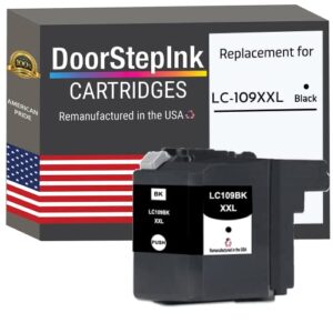 doorstepink remanufactured in the usa ink cartridge replacements for brother lc109xxl lc109 xxl black for printers mfc-6520dw mfc-6720dw mfc-6920dw