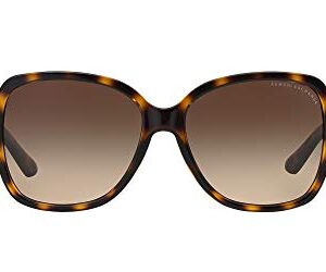 A|X ARMANI EXCHANGE Women's AX4029S Oval Sunglasses, Dark Tortoise/Brown Gradient, 57 mm