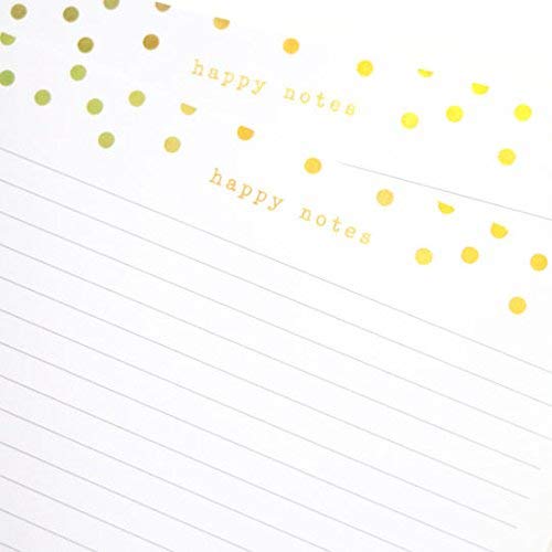 me & my BIG ideas Note Paper Sheets - The Happy Planner Scrapbooking Supplies - 24 Sheets of Pre-Punched Paper, Double-Sided Paper with Gold Foil - Make Lists, Take Notes, Doodle - Big Size