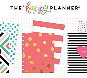 me & my BIG ideas Snap-In Cover - The Happy Planner Scrapbooking Supplies - Happy Life - 1 Set of Front & Back Coordinating Hard Covers - Stylish & Durable Protection for Your Planner - Big Size