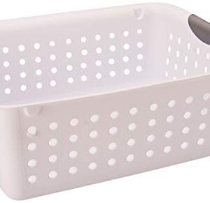 Sterilite 16248006 Medium White Ultra Basket, 2 Pack