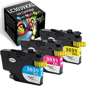 c p 3-pack (cyan, magenta, yellow) compatible lc3039 ink cartridge replacement for brother lc3039xxl lc-3039 xxl lc3037 work with mfc-j5845dw xl mfc-j5945dw mfc-j6545dw mfc-j6945dw printers